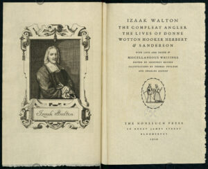 … und wird in der Mitte des 17. Jahrhunderts in Isaac Walton’s The Compleat Angler (1655) wiederaufgenommen.